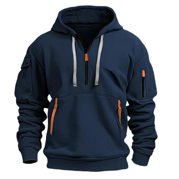 ENZO | Heren Hoodie met Warm Comfort en Stijlvol Functioneel Design.