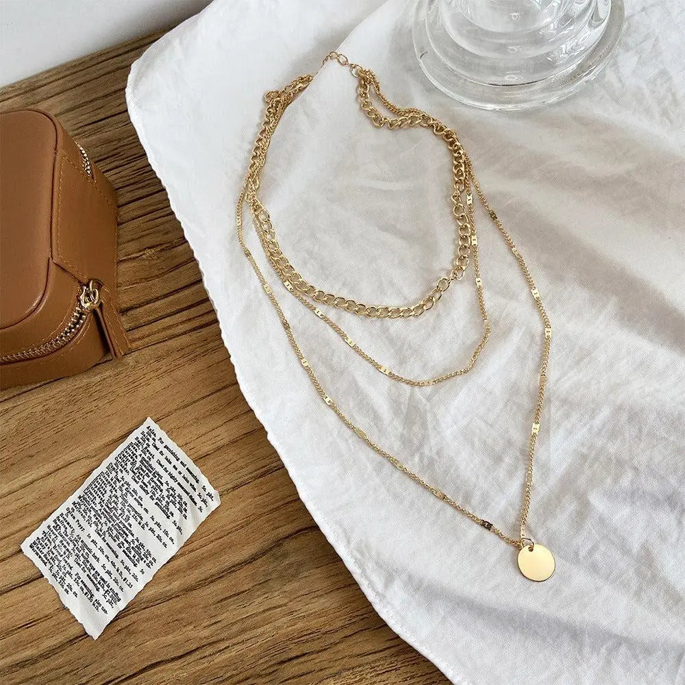 Elegante Collier Gedeukt in Goud en Zilver