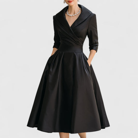 Teresa™ | Midi jurk met een elegante snit en een flatterende silhouet